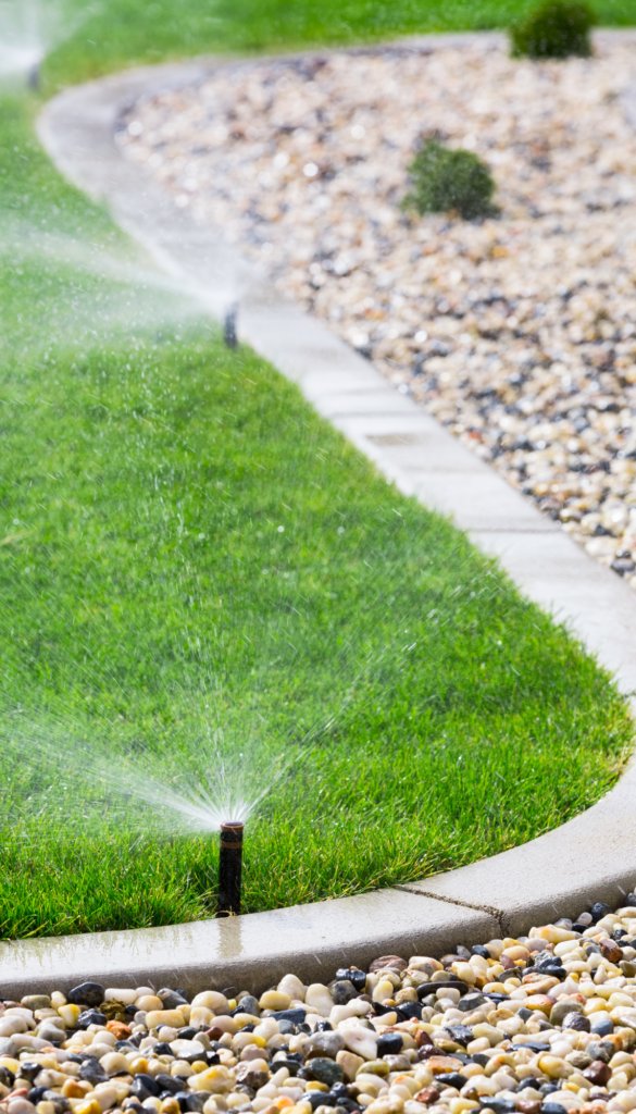 green lawn with sprinkler oviedo